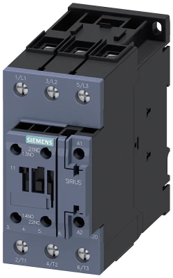 Siemens-3RT2035-1AP00  AC-3 40 A, 18,5 kW / 400 V 1 NA + 1 NK, 230 V AC 50 Hz, 3 kutuplu, Boyut S2, vidalı terminal Kontaktör