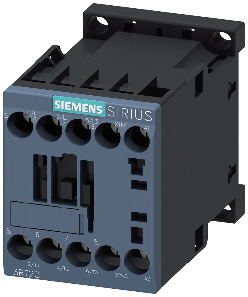 Siemens-3RT2017-1AP02  AC-3 12 A, 5,5 kW / 400 V 1 NK, 230 V AC, 50 / 60 Hz 3 kutuplu, Boyut S00 vidalı terminal Kontaktör
